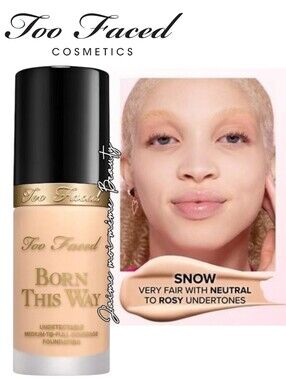 Too Faced Born This Way Snow Foundation Very Fair W Rosy To Neutral Undertones